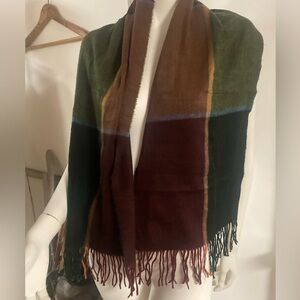 Givenchy Burgundy and Brown Cashme Scarf